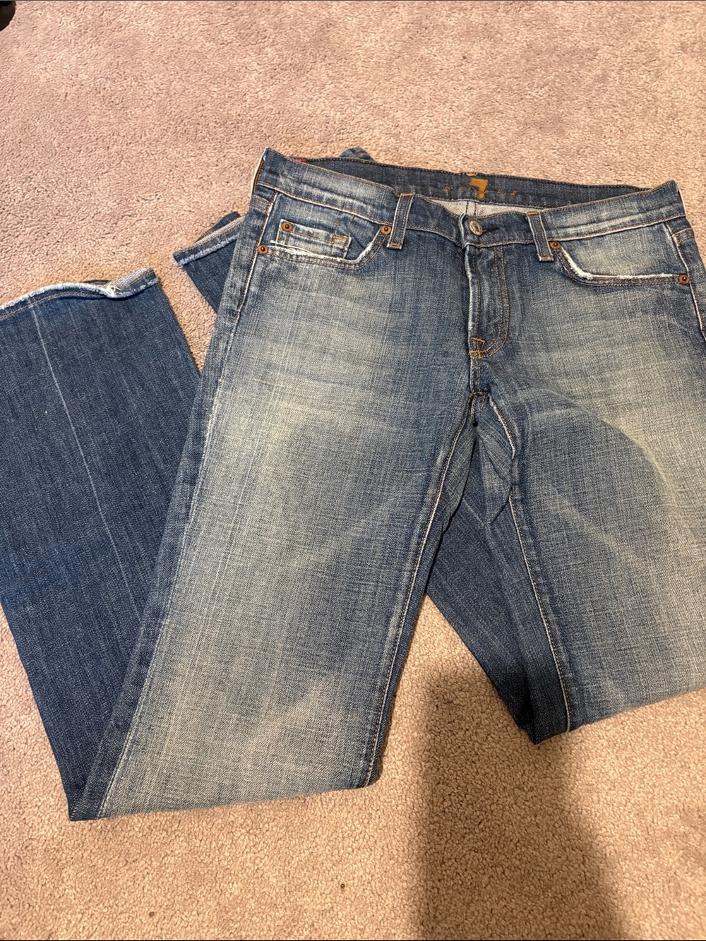 7 For All Mankind Women's Light Blue Bootcut Jeans